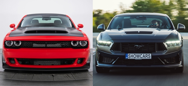 Ford Mustang DARK HORSE 5.0 V8 vs Dodge Challenger V8